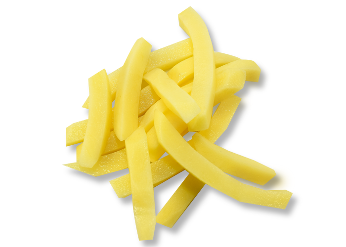 pomme de terre pour la restauration epeluché coupe frite
